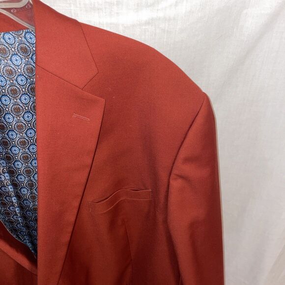 Stacy Adams Men’s 3 Pc Suit Sz 60R Jacket 54x29 Pants Red Tetron Blend Business - Picture 6 of 16